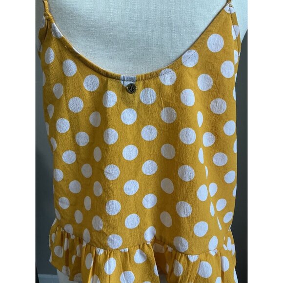 Volcom Womens Read The Room Spaghetti Strap Cami Top polka dot Small‎ - Picture 4 of 11